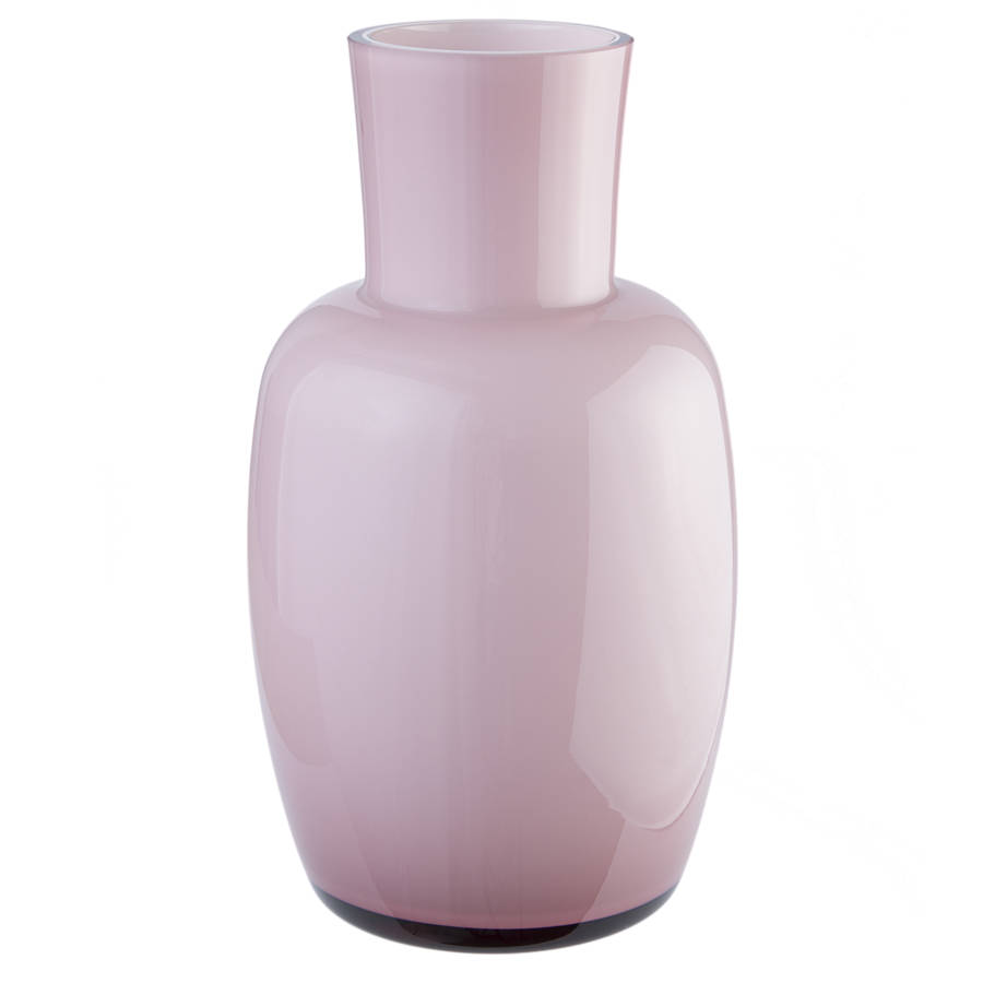 rose pink glass vase by the contemporary home