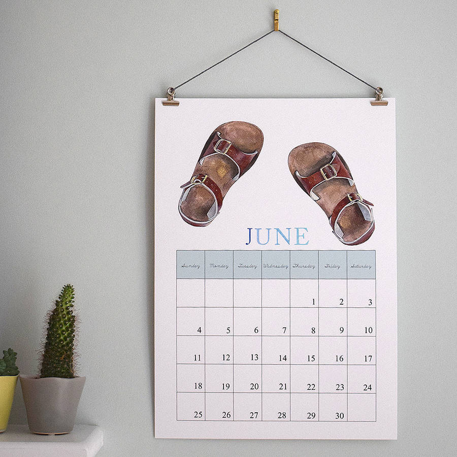 2017 illustrated wall calendar a3 by naomi stay