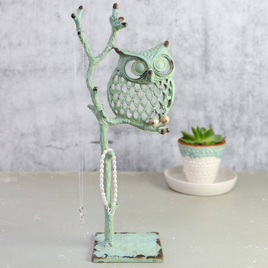 'rustic' owl jewellery stand by lisa angel homeware & gifts