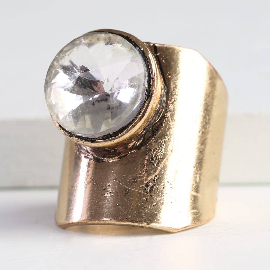 wide statement band ring by lisa angel