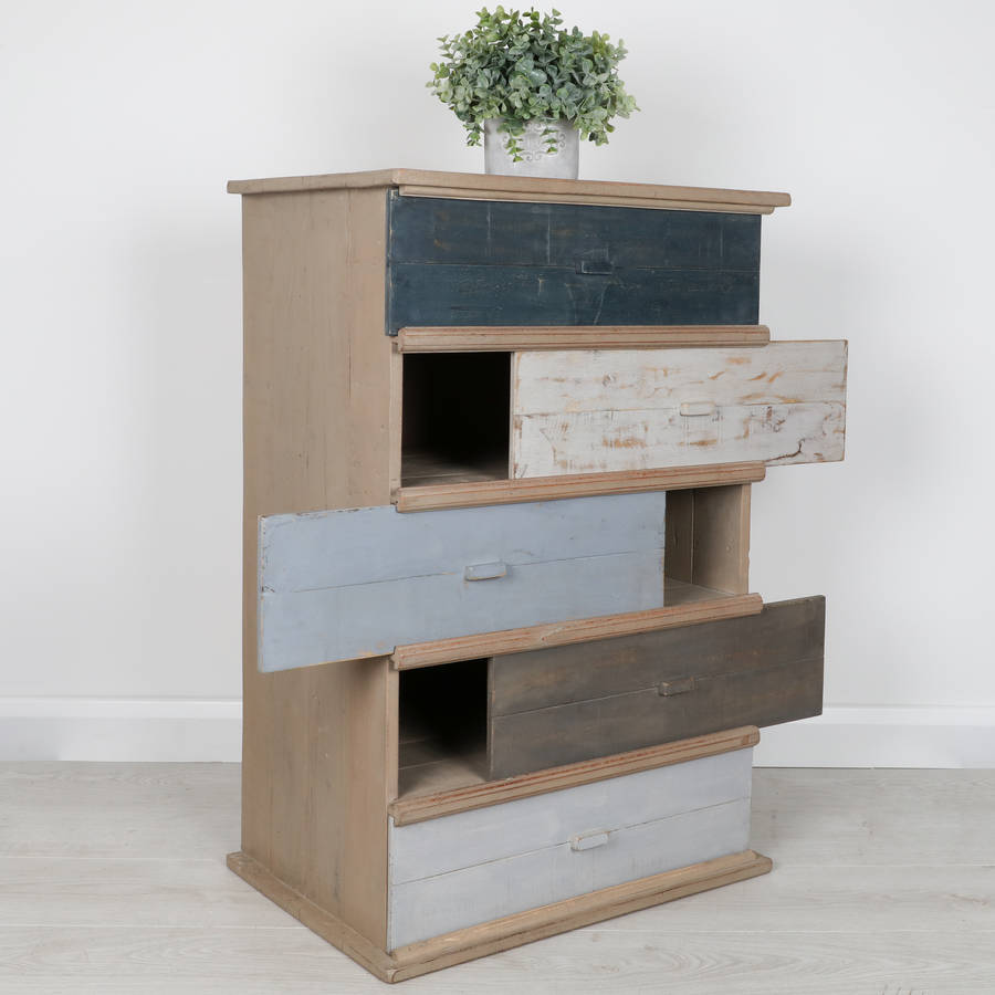 nautical sea blue storage chest of drawers by dibor