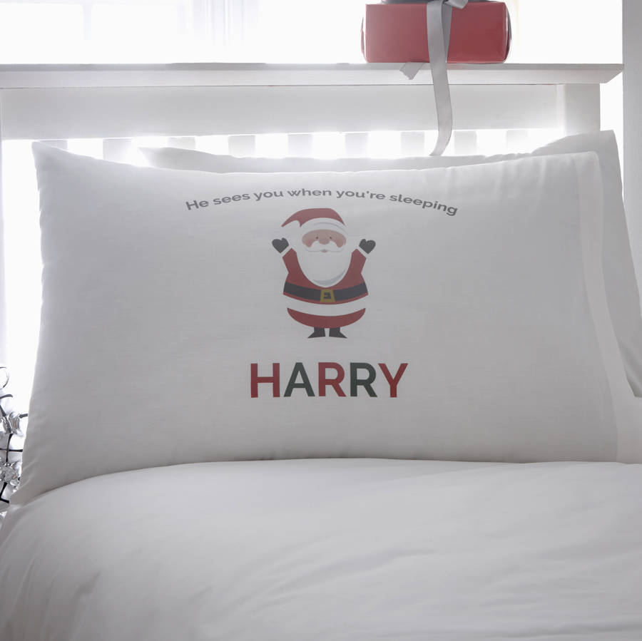 personalised christmas pillowcase by koko blossom