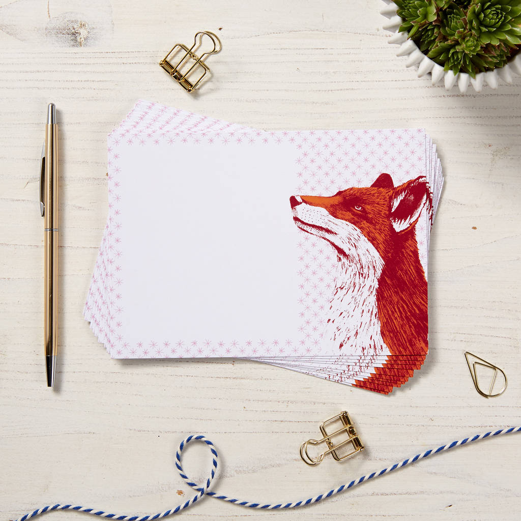 fox note cards 10pck by cherith harrison