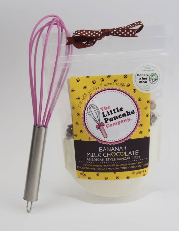 pancake mix and whisk gift set by the little pancake company