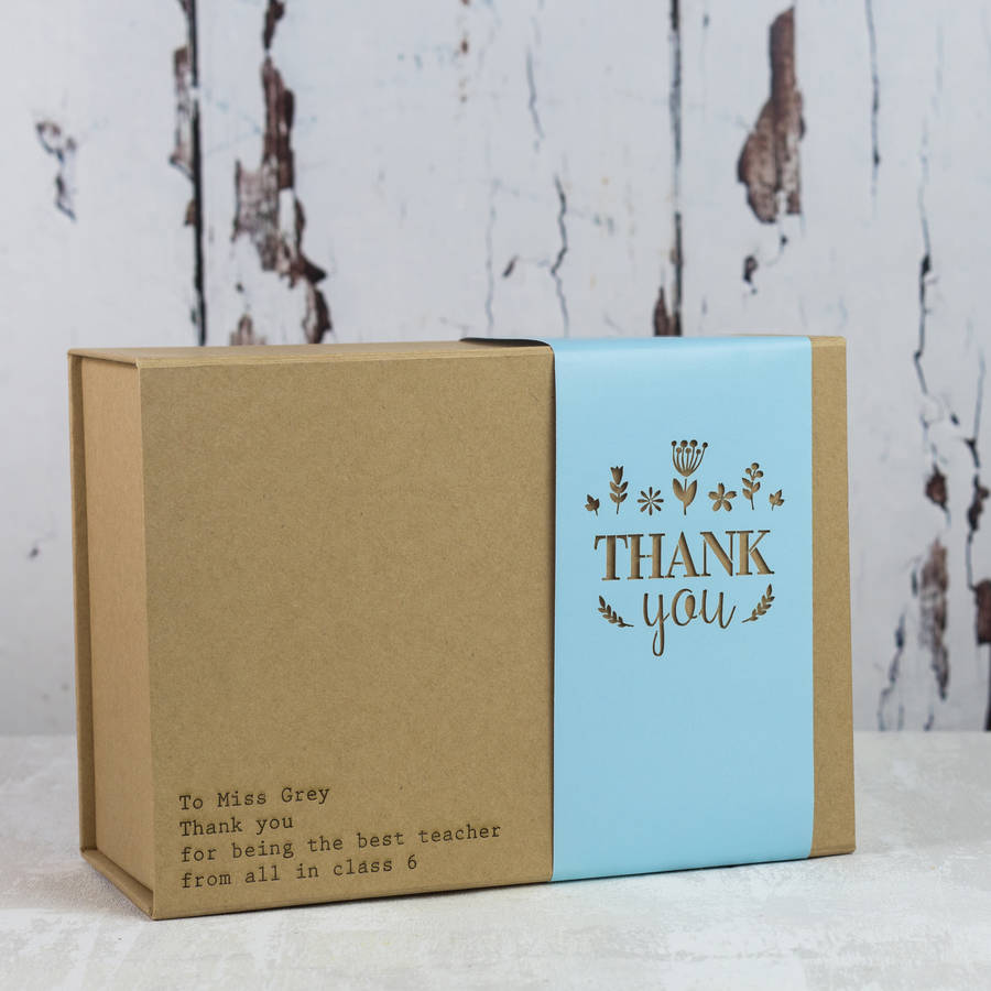 'thank you' gift box by fora creative