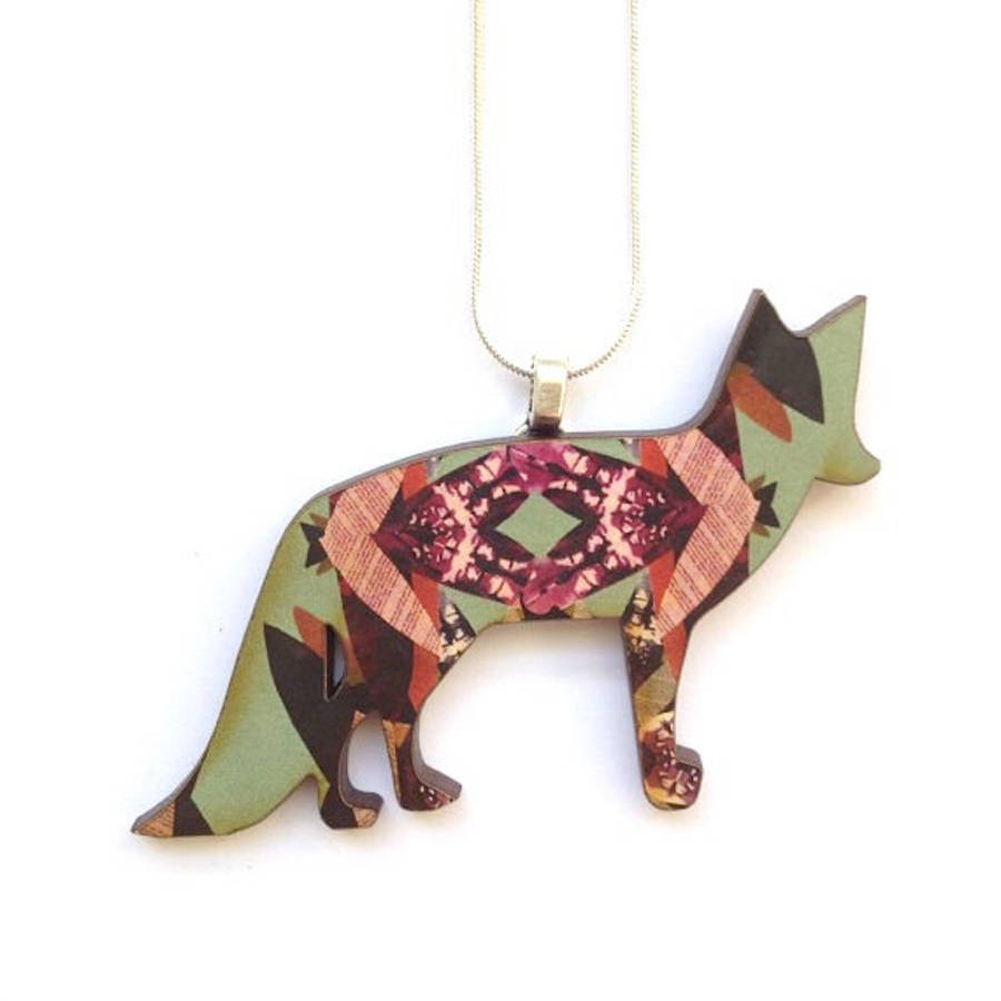 fox necklace laser cut jewellery animal jewellery by mica peet