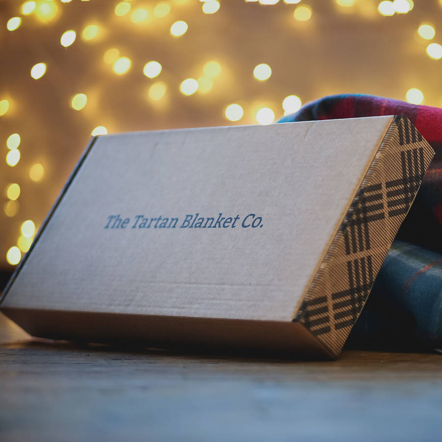 recycled wool blanket in lindsay tartan by the tartan blanket co