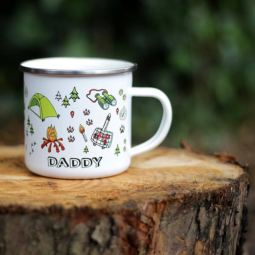 personalised enamel camping mug by jack spratt baby