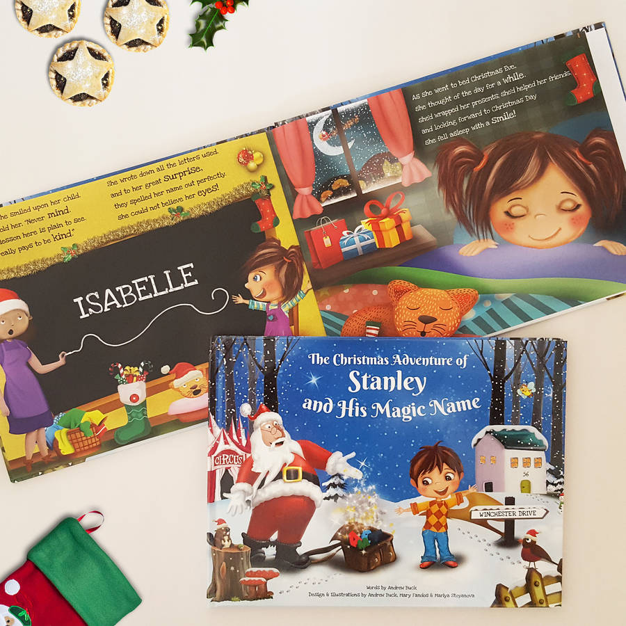 personalised children's christmas story book by my magic name