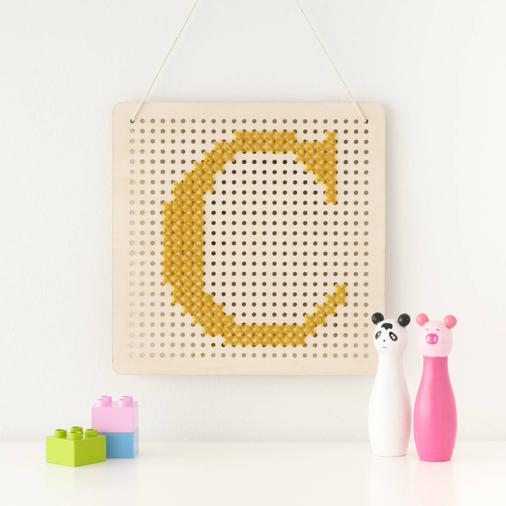 cross stitch pegboard kit by cotton clara