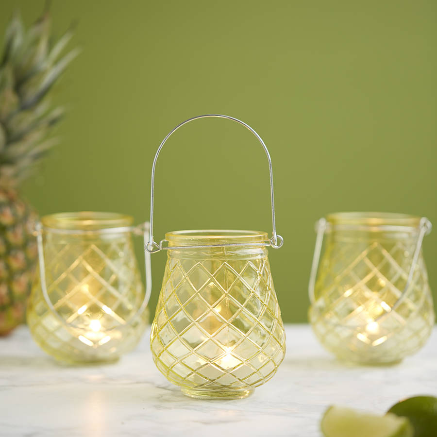 pineapple tea light holder by the contemporary home