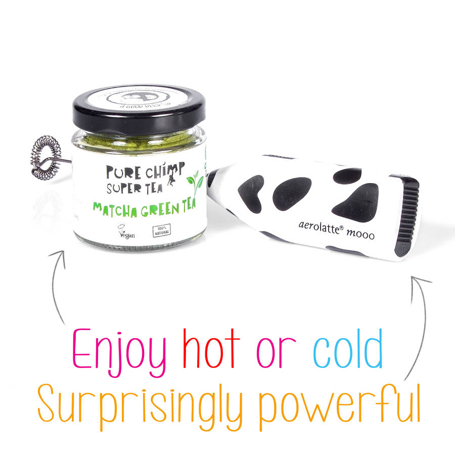 matcha green tea 50g + electric matcha whisk by purechimp