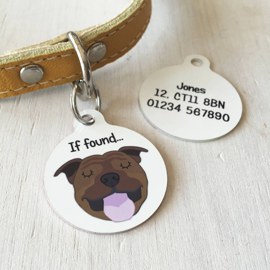personalised dog breed id tag by hoobynoo