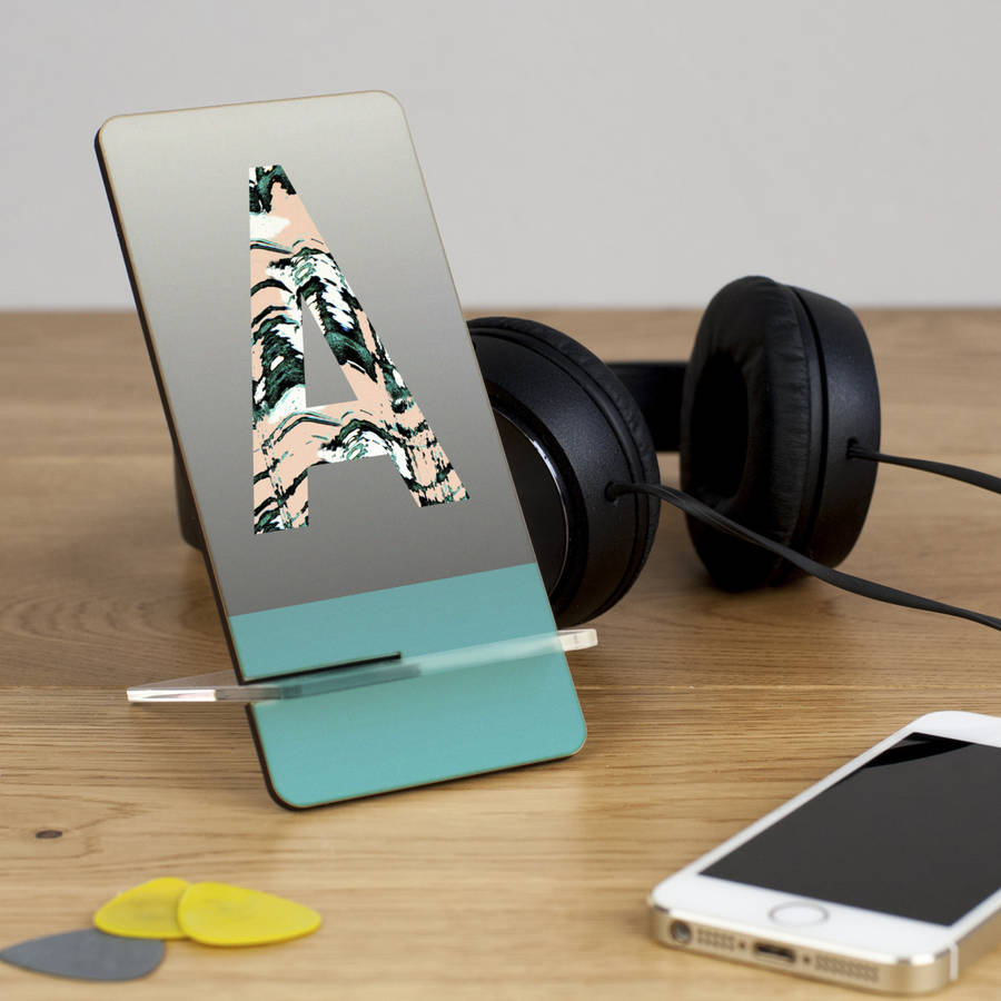 personalised monogram phone stand by the little picture company