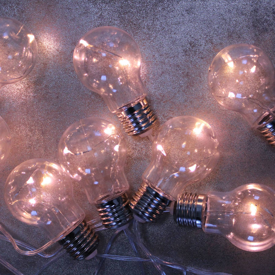 clear lightbulb fairy lights by lindsay interiors