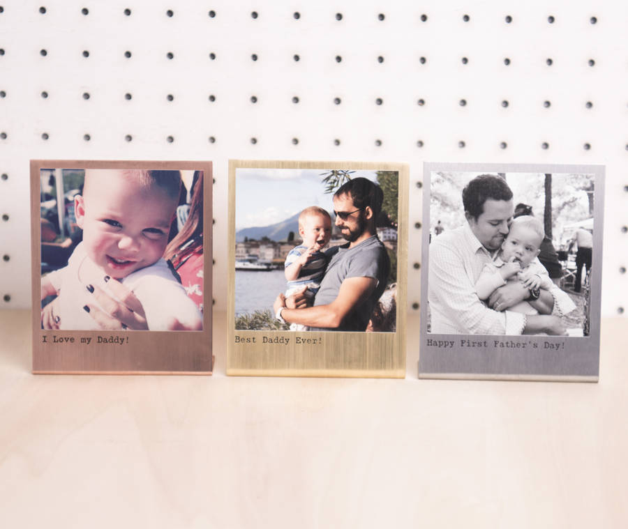 personalised stainless steel photo print by oakdene designs