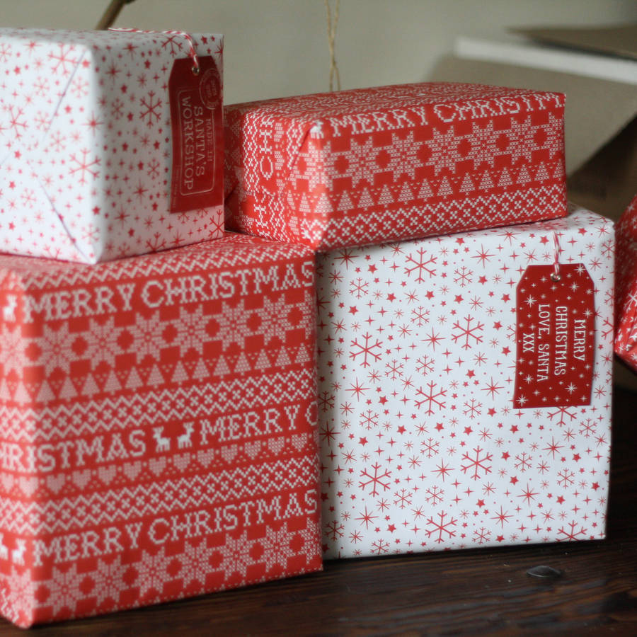 christmas wrapping paper – merry christmas snowflakes by the wedding of my dreams