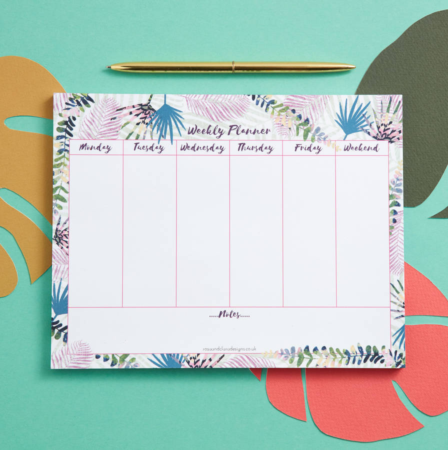 Folia Weekly Planner Desk Pad By Rosa Clara Designs 