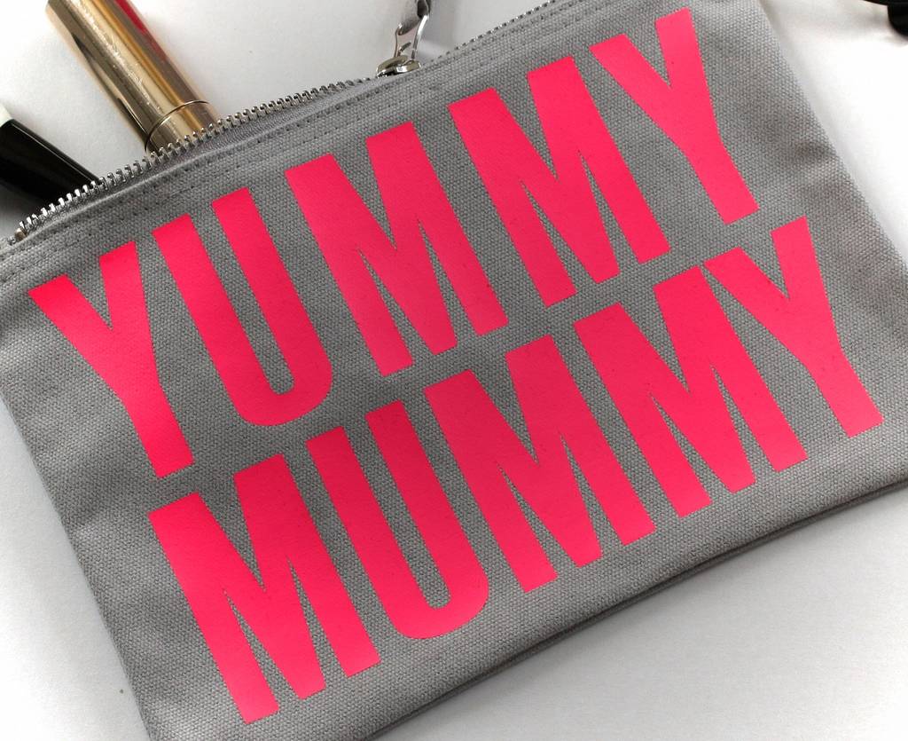 clutch pouch 'yummy mummy' print by love lammie & co ...
