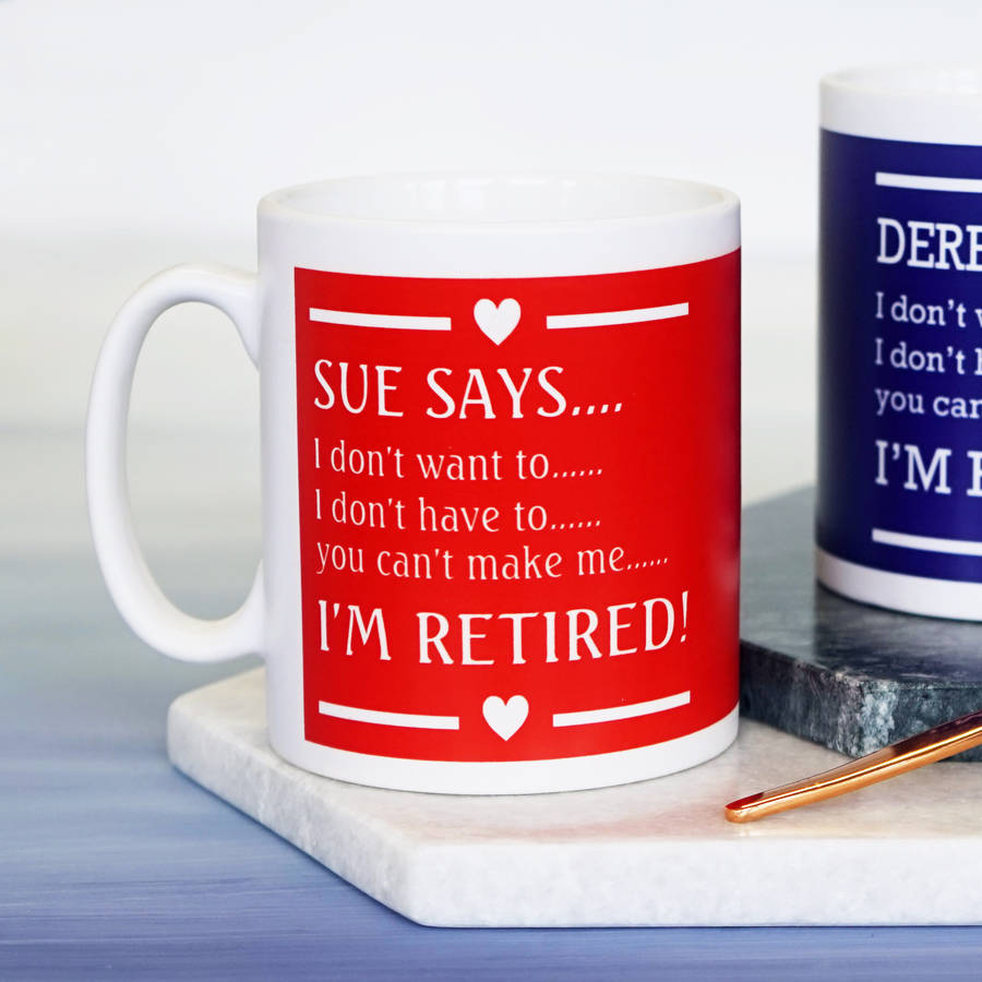 personalised retirement mug by sparks living