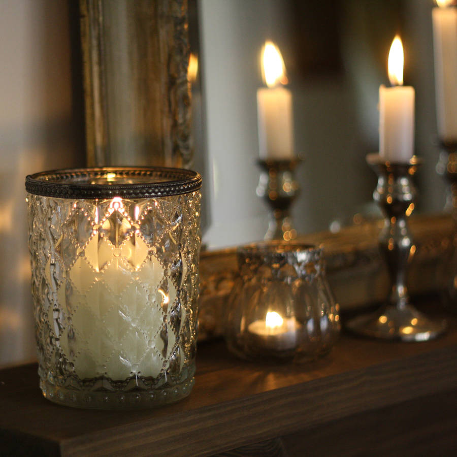 grandma's vase pressed glass wedding centrepiece round by the wedding of my dreams