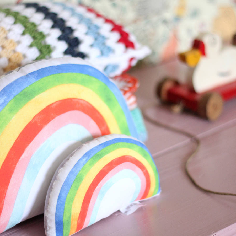 rainbow flower cushion