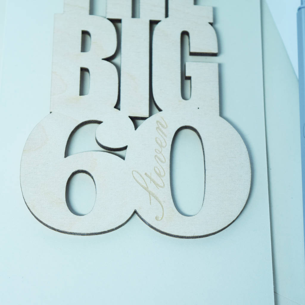 personalised 'the big 60' birthday card by hickory dickory designs