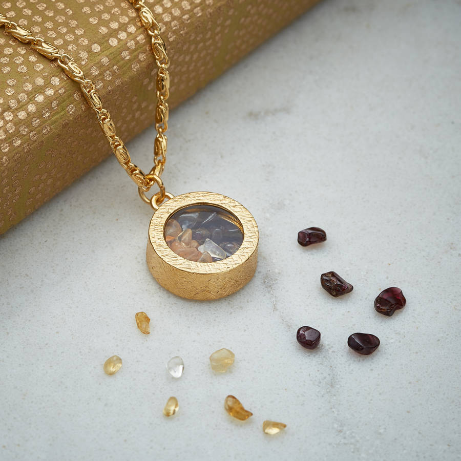 personalised mixed birthstone locket by cinderela b jewellery