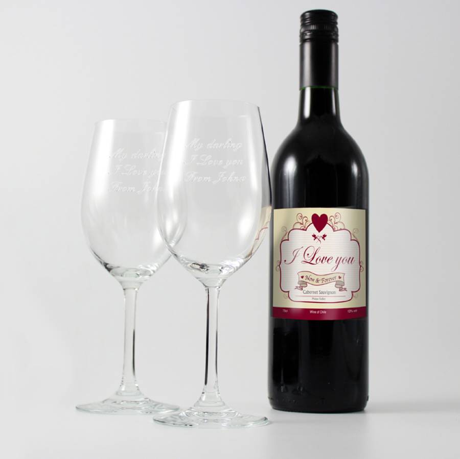 personalised red wine gift set by sassy bloom as seen on tv