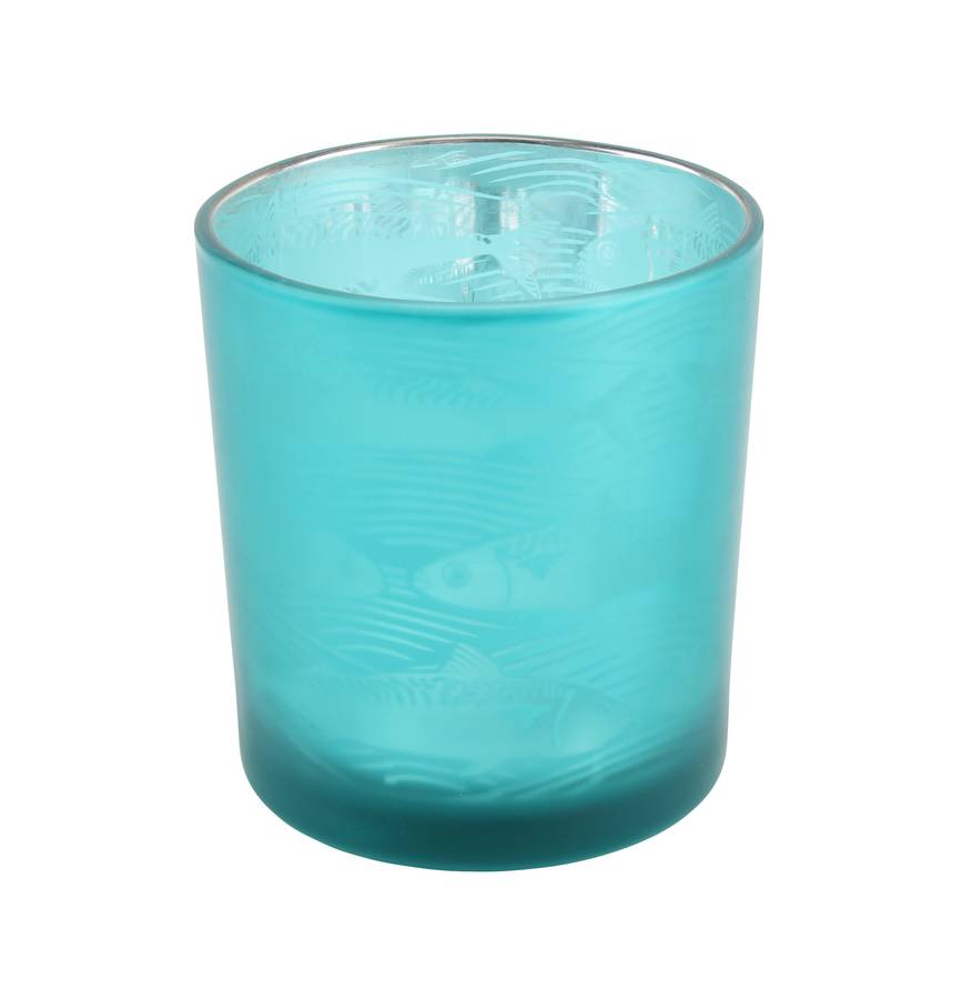 blue fish tea light holder by the contemporary home