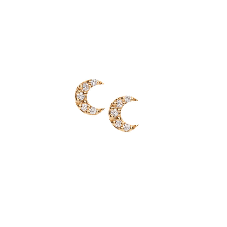 tiny moon earrings
