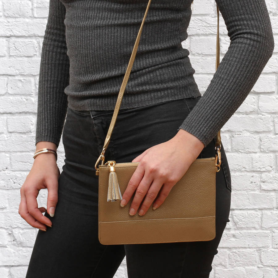 luxury leather personalised clutch or shoulder bag by hurleyburley | notonthehighstreet.com
