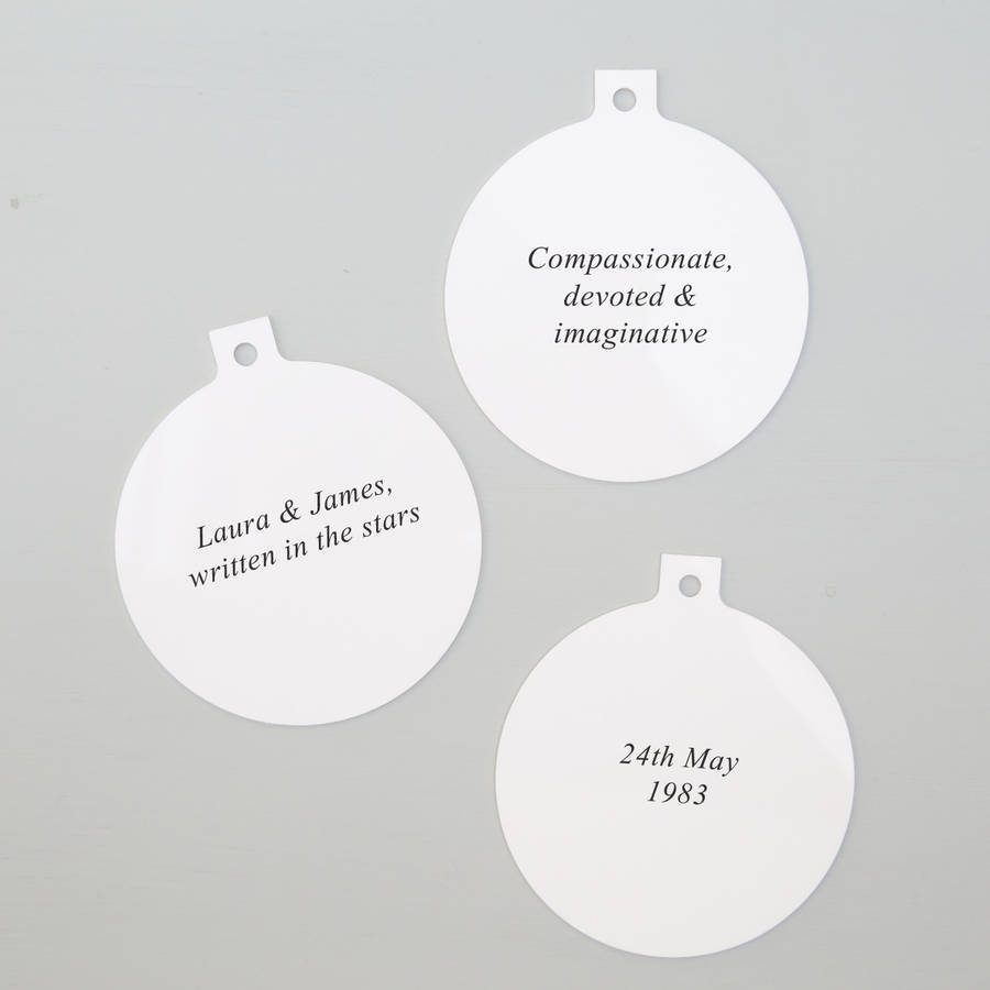 personalised couple's astrological decoration set by claire close