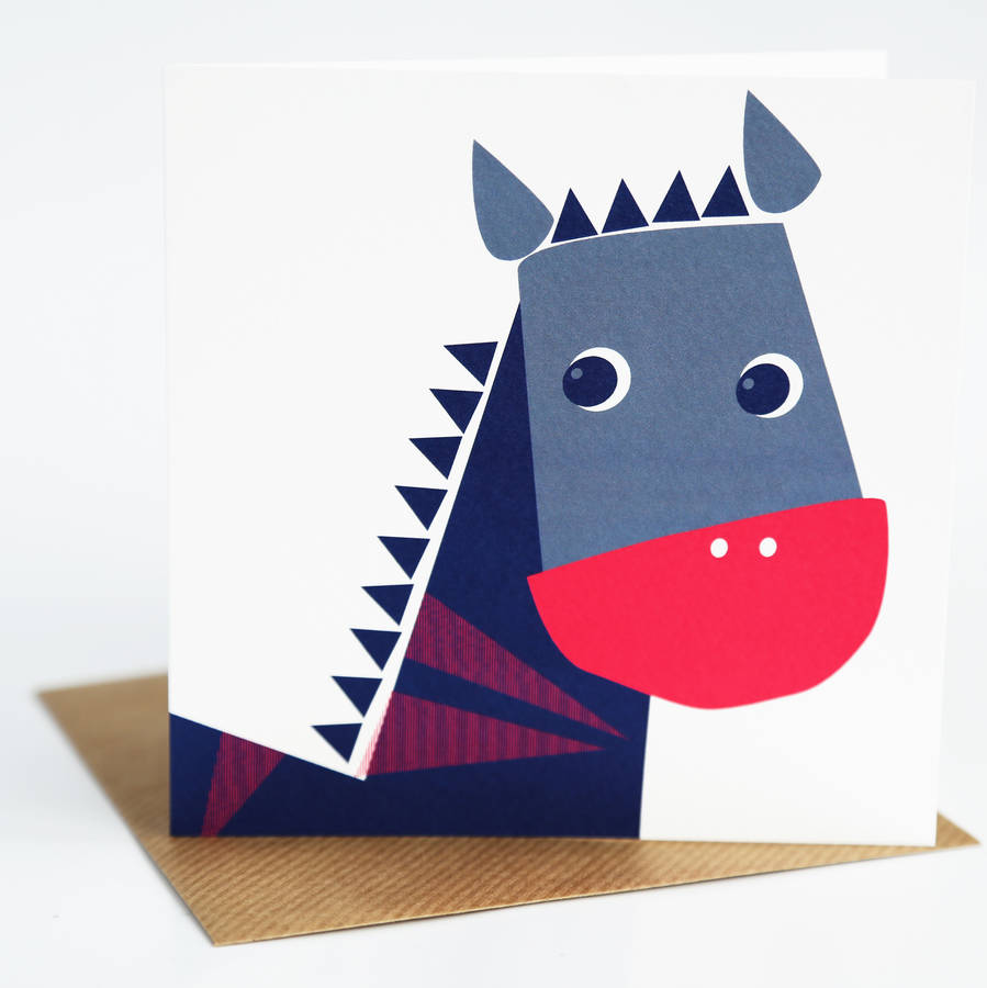 zebra card by allihopa | notonthehighstreet.com