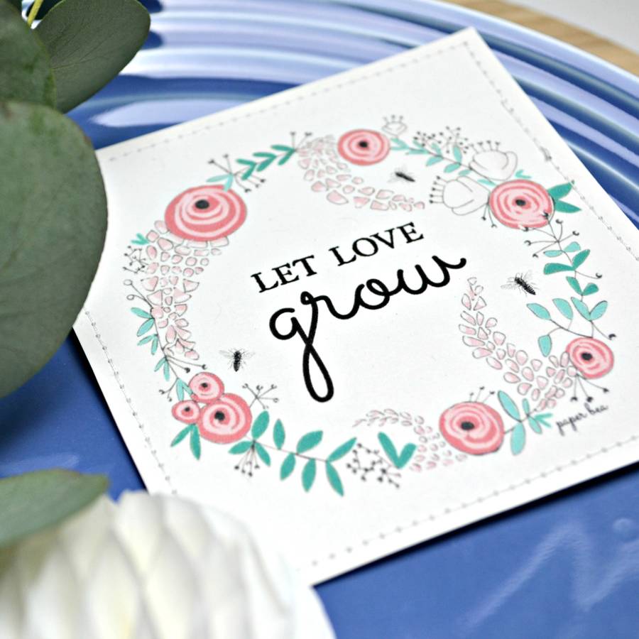 let love grow seed packet by paper bea