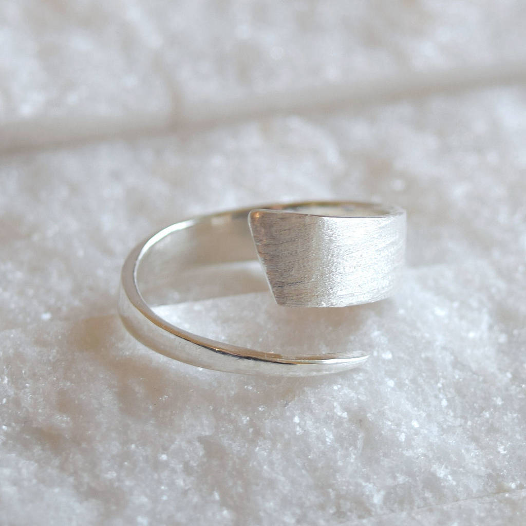 sterling silver contemporary wrap ring by mia belle