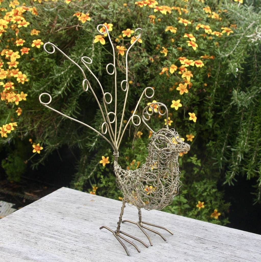 wire bird garden sculpture by london garden trading