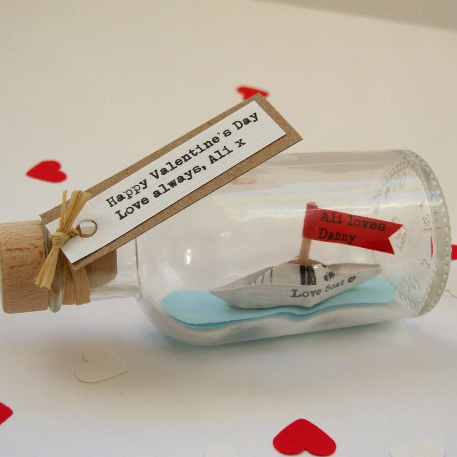 personalised love boat anniversary or wedding gift by made in words