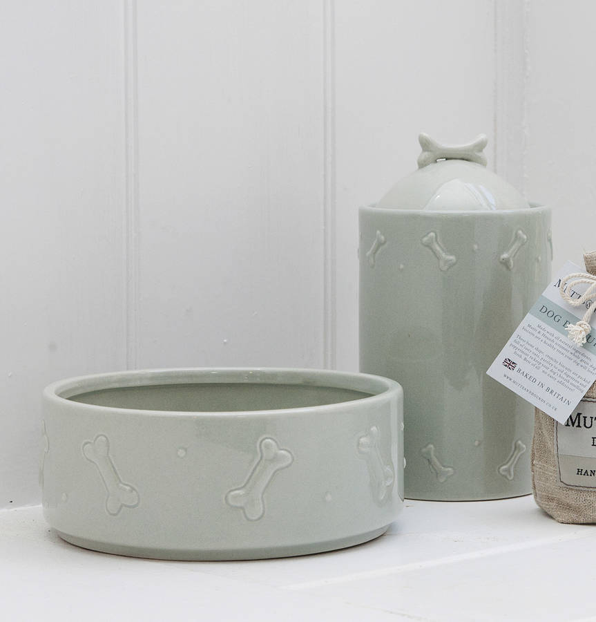 ceramic dog bowls by mutts & hounds