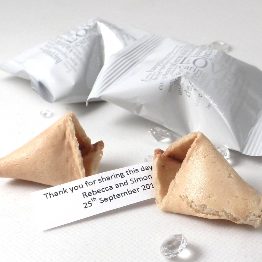 wedding trivia wedding fortune cookies by bunting & barrow