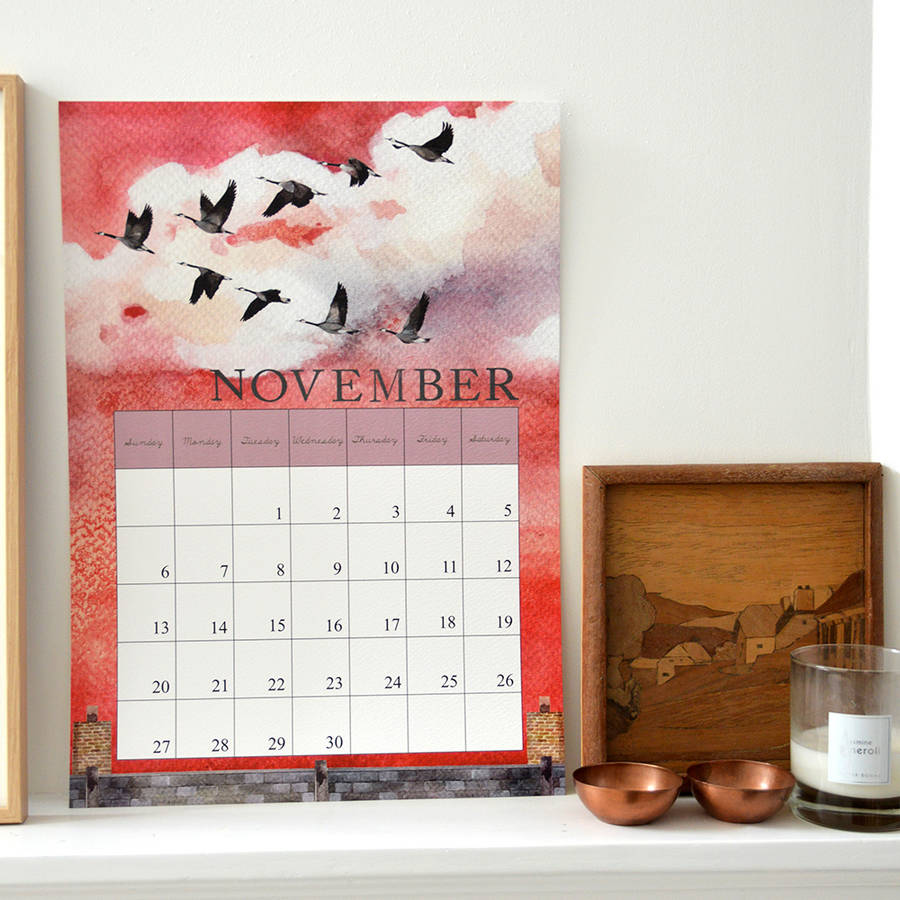 2016 illustrated wall calendar a3 by naomi stay