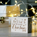 personalised traditional first christmas music box by modo creative | notonthehighstreet.com