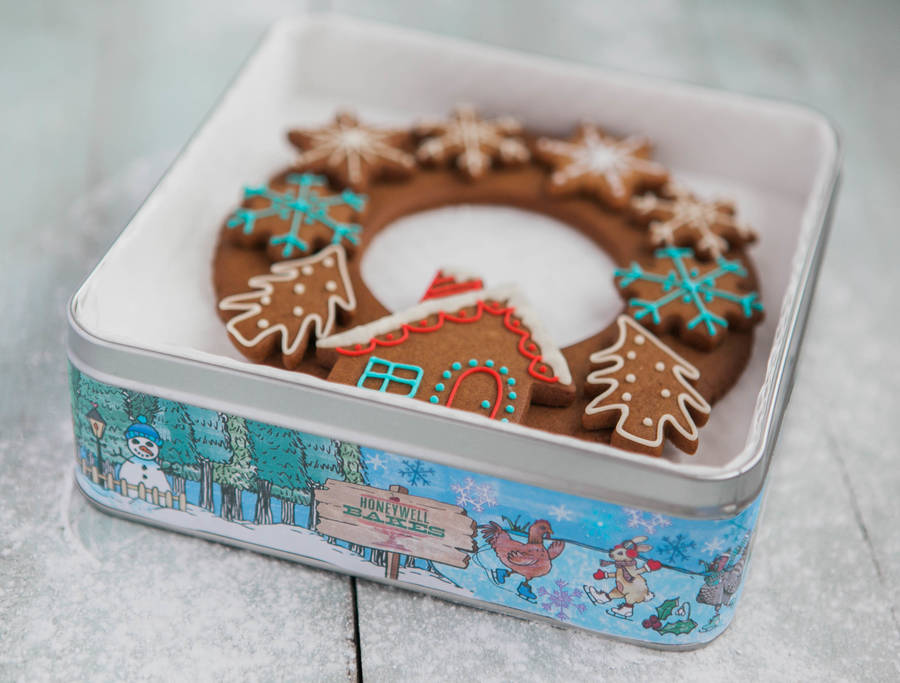 Advent Biscuit Gift Tin By Honeywell Bakes | Notonthehighstreet.com