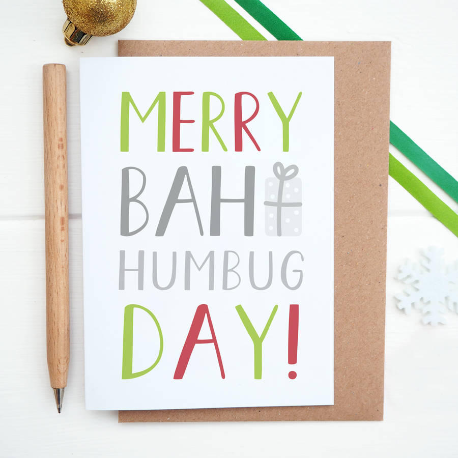 Bah Humbug Christmas Cards 