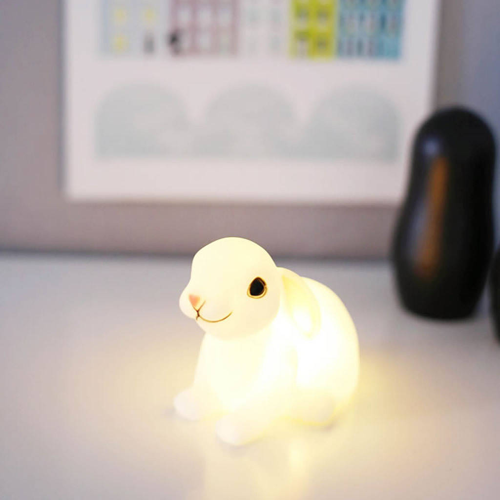 woodland rabbit led night light by little baby company