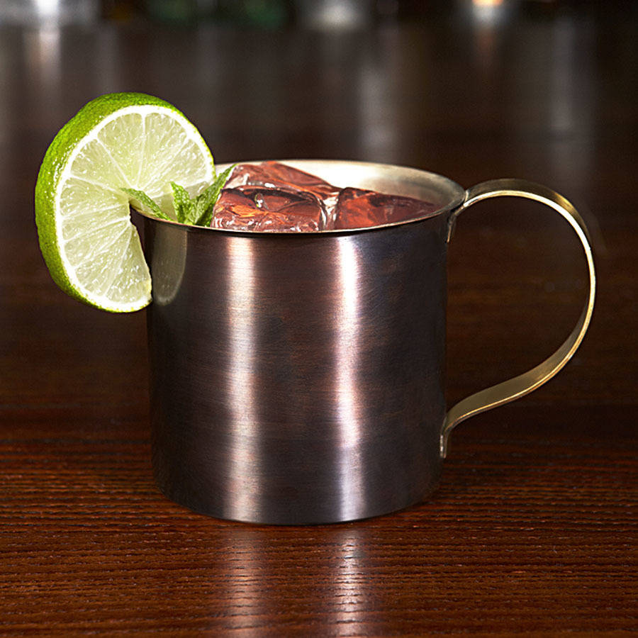 blackened copper mule mug by bespoke barware