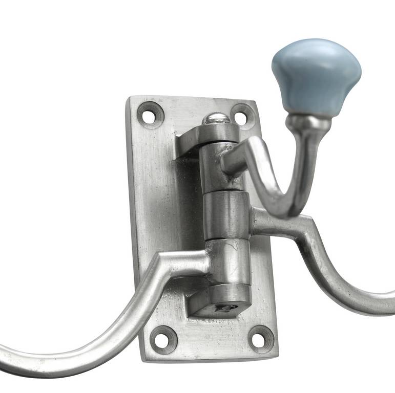 vintage style silver grey swivel hooks by posh totty designs interiors