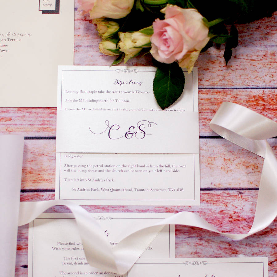 Winter lace wedding invitations