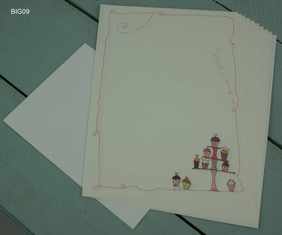 writing paper set pack of 10 by molly mae