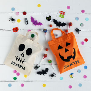 personalised halloween trick or treat / party bags by meenymineymo ...